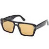 Tom Ford Redford Aviator-style Acetate Sunglasses In Black