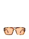 Tom Ford Redford Square Frame Sunglasses In 5655e - Avana Colorata / Marrone