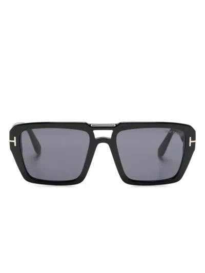 Tom Ford Redford Square-frame Sunglasses In Black