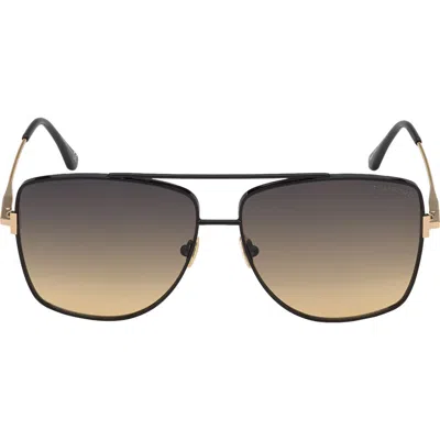 Tom Ford Reggie 61mm Gradient Aviator Sunglasses