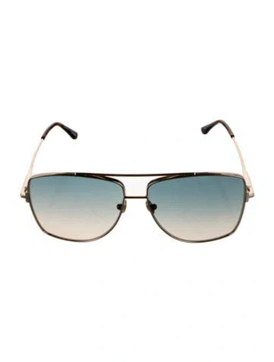 Pre-owned Tom Ford Reggie Aviator Sunglasses In Gold