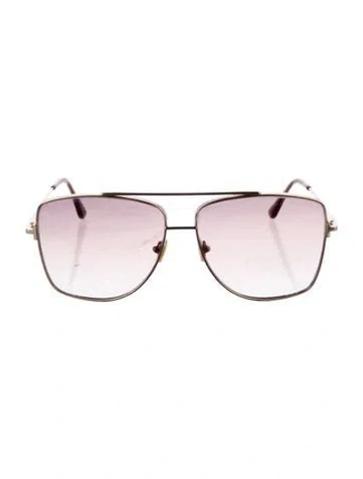 Pre-owned Tom Ford Reggie Aviator Sunglasses In Gold