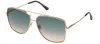 Tom Ford Reggie 61mm Gradient Polarized Aviator Sunglasses In Gold