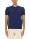 Tom Ford Regular Fit Blue T-shirt With Crew Necklinen In Blue