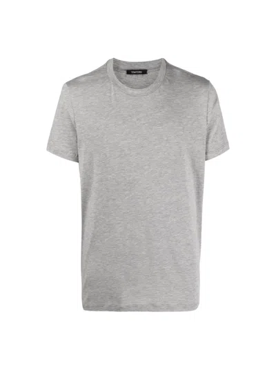 Tom Ford Regular Fit Cotton-modal Stretch T-shirt Underwear In Gray