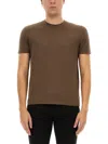 Tom Ford Regular Fit T-shirt In Lyocell And Cotton