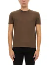 Tom Ford Regular Fit T-shirt In Lyocell And Cotton