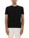 Tom Ford Regular Fit Black T-shirt With Classic Crew Neckline In Black