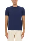 Tom Ford Regular Fit Blue T-shirt With Crew Necklinen In Blue