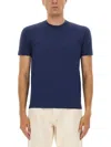 Tom Ford Regular Fit Blue T-shirt With Crew Necklinen In Blue