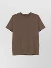 Tom Ford Regular Fit T-shirt In Lyocell And Cotton In Brown