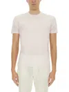 Tom Ford Placed Rib Slim-fit Lyocell And Cotton-blend T-shirt In White