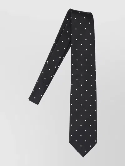 Tom Ford Regular Width Pointed Tip Polka Dot Tie In Black
