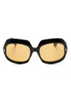 Tom Ford Geometric Sunglasses In Nude