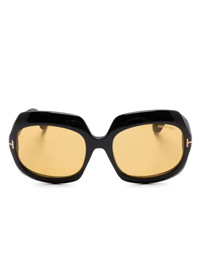 Tom Ford Geometric Sunglasses In Nude