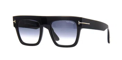 Pre-owned Tom Ford Renee Ft 0847 Shiny Black/grey Shaded (01b) Sunglasses