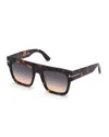 Tom Ford Renee Smoke Gradient Browline Ladies Sunglasses Ft0847 52b 52 In Havana