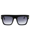 Tom Ford Renee Sunglasses In 01b Nero Lucido / Fumo Grad