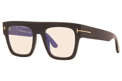 Pre-owned Tom Ford Renee Tf847 001 Sunglasses Women's Black-gold/blue Block Lenses 52mm