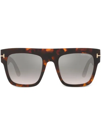 Tom Ford Renne Square-frame Sunglasses In Green