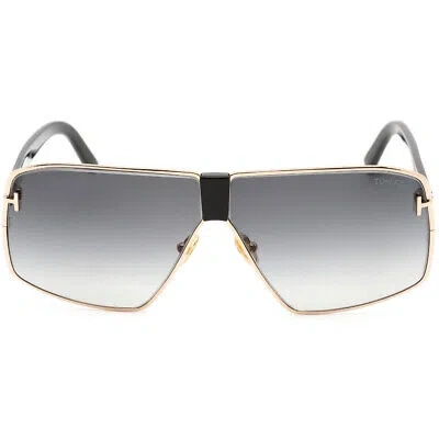 Pre-owned Tom Ford Reno Ft0911 28b Gold Sunglass In Gray
