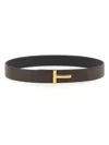 Tom Ford T Monogram Reversible Leather Belt