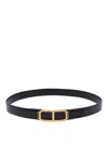 Tom Ford Stadium Croc-embossed Leather Belt In Black