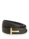 Tom Ford Reversible Belt Belts Black In Brown