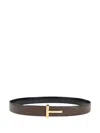 Tom Ford Reversible Belt With Logo Plaque