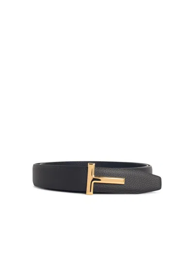 TOM FORD TOM FORD REVERSIBLE BROWN LEATHER BELT