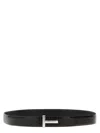 Tom Ford Reversible Crocodile Leather Belt Belts Brown In Black