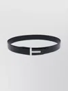 Tom Ford Reversible Crocodile Pattern Leather Belt In Black