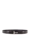 Tom Ford Reversible Crocodile Leather Belt Belts Brown In Brown