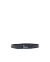 Tom Ford Reversible Logo Belt In Black