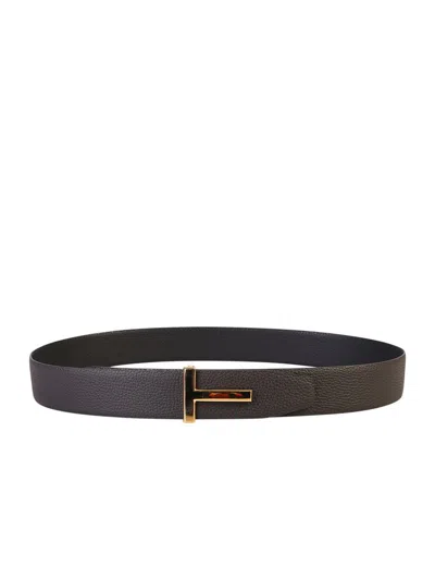 Tom Ford Reversible T Icon Belt In Multi