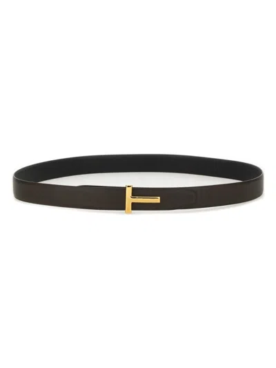 TOM FORD TOM FORD REVERSIBLE "T LINE" BELT