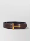 Tom Ford Reversible Textured Belt Gold Buckle