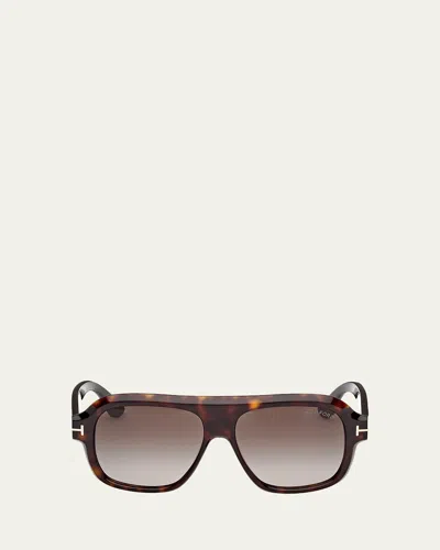 Tom Ford Rhonda 56mm Aviator Sunglasses In Brown