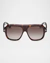 Tom Ford Eyewear Pilot Frame Sunglasses In Multi