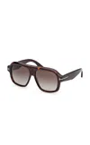 Tom Ford Eyewear Pilot Frame Sunglasses In Brown