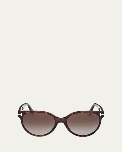 Tom Ford Rhonda-02 Acetate Cat-eye Sunglasses In Pink