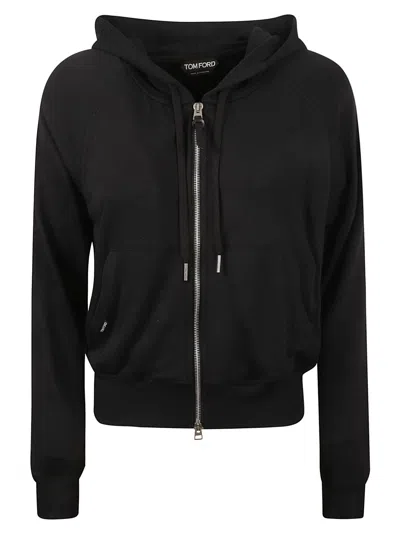 Tom Ford Rib Trim Zipped Hoodie