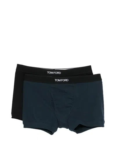 Tom Ford Ribbed-band Boxers (set Of Two) In Multi