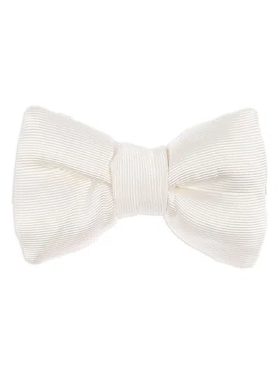 Tom Ford Ribbed Bow In White