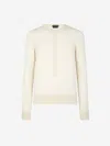 Tom Ford Ribbed Buttoned T-shirt In Brown