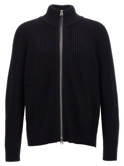 Tom Ford Ribbed Cardigan Sweater, Cardigans Blue