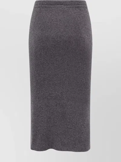 Tom Ford Ribbed Cashmere Cotton Pencil Skirt In Blue