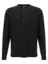 Tom Ford Ribbed Cotton T Shirt In Black
