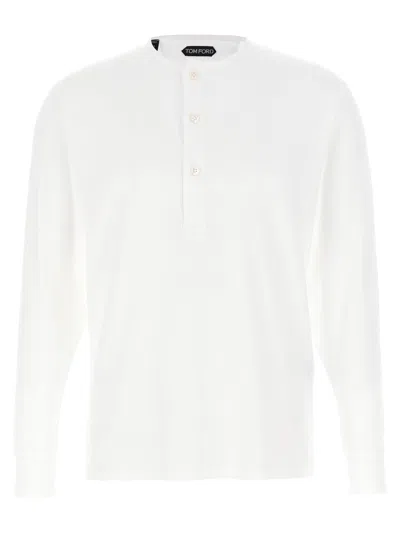 Tom Ford Ribbed Cotton T-shirt In White