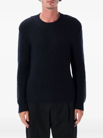 Tom Ford Mens Light Grey Crewneck Knitted Wool Cashmere Blend Jumper In Gray